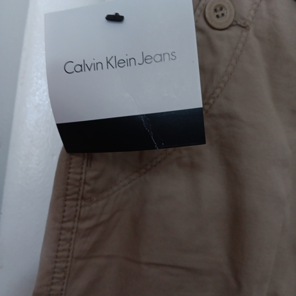 Calvin Klein Jeans Capri Pants Chino Khaki Tan 100% Cotton Womens 6 NWT 32X20" - Picture 5 of 5